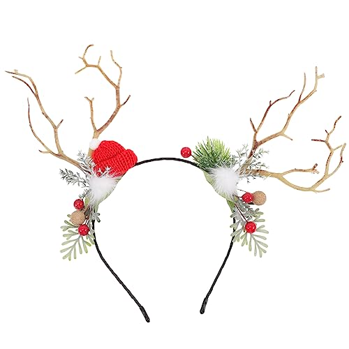 Kisangel 2 Stück Weihnachts Rentier Geweih Haarreif Festliches Haarschmuck für Frauen Accessoires für Weihnachtsfeiern und Geburtstagsfeiern von Kisangel