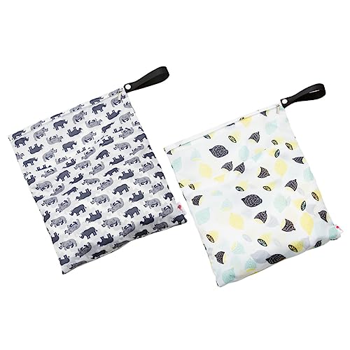 Kisangel 2 Stücke Wet Dry Pouch wasserdichte Aufbewahrungstasche für Stoffwindeln Kompakte Wickeltasche für Innen Außenbereich Wiederverwendbar Maschinenwaschbar von Kisangel
