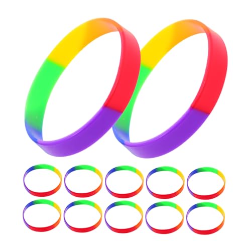 Kisangel 20 Stück Silikon Armbänder Regenbogen Pride Month Lgbt Wristbands für Paraden Partys Cosplay Hochzeit Gastgeschenke Bequem Pflegeleicht Symbolisch Bunt Kisangel 20 Stück Silikon Armbänder Regenbogen Pride Month Lgbt Wristbands für Paraden Partys Cosplay Hochzeit Gastgeschenke Bequem Pflegeleicht Symbolisch Bunt von Kisangel