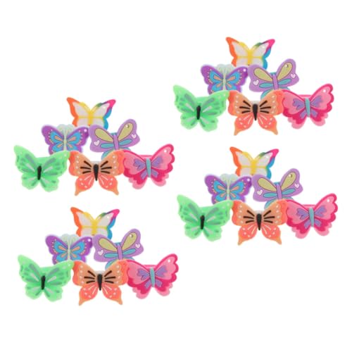 Kisangel 24 Stück Teiliges Kinderschmetterlingsring Verstellbare Bunte Kinderringe für Mädchen Leichter Schmuck für Kindergeburtstag Partygeschenk Vielseitig Passend für Verschiedene von Kisangel