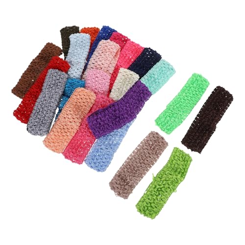 Kisangel 24 Stücke Elastische Häkel Haarbänder für Mädchen Weiche Kopfbedeckung für Kleinkinder Strapazierfähigem Polyester Zufällige Farben für Babys und Neugeborene Kisangel 24 Stücke Elastische Häkel Haarbänder für Mädchen Weiche Kopfbedeckung für Kleinkinder Strapazierfähigem Polyester Zufällige Farben für Babys und Neugeborene von Kisangel