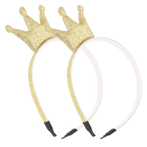 Kisangel 2stücke Krone Für Damen Glänzende Haarbänder Haarreifen Party-haarschmuck Funkelnder Haarschmuck Partygeschenke Stirnband Im Krone-design Glänzendes von Kisangel