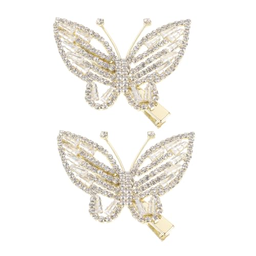 Kisangel 2stücke Schmetterling Haarspangen Metall Für Damen Schmetterling Haarklammern Flach Haarschmuck Clip Haarnadeln Für Mädchen von Kisangel