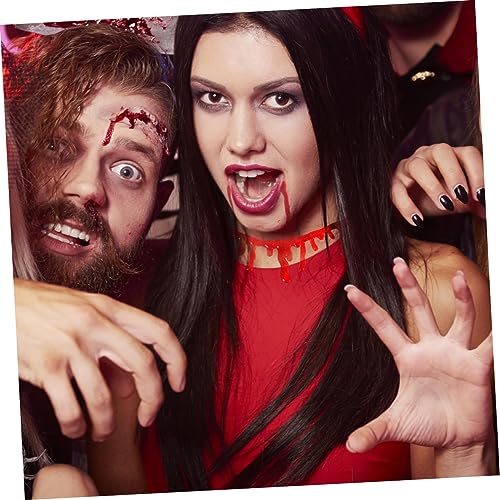 Kisangel 3 Stück Horrornhalskette mit Blutflecken Gruselige Halloween Dekoration für Maskenball und Partys Rot von Kisangel