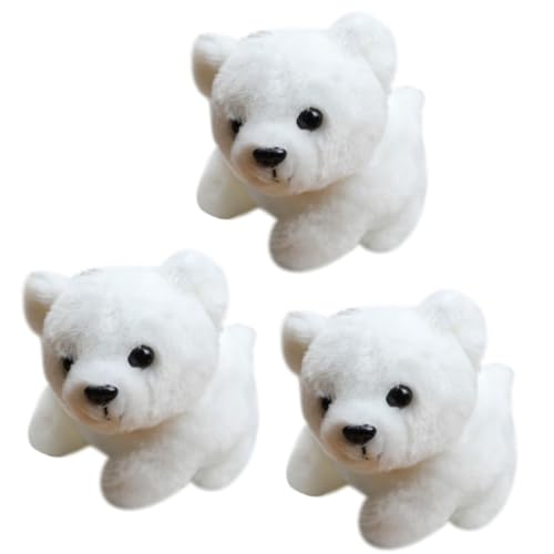 Kisangel 3 Stück Plüsch Schlüsselanhänger Bär Anhänger Süßer Kuscheltier Charm Leichte Damen Taschenanhänger von Kisangel