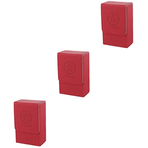 Kisangel 3 Stück Tarot-aufbewahrungsbox Reisekartenetui Kartenbehälter Hartschalenetui Für Karten Kartenreisekoffer Spielkartenhalter Aufbewahrungsboxen Kartenetuis Pu von Kisangel