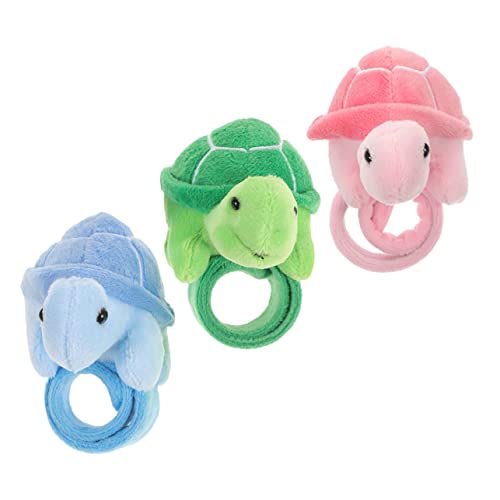 Kisangel 3 Stück Teiliges Slap Armband Schildkröten Design Plüsch Handgelenkband für Leicht Langlebig Sichere Party Mitgebsel für Geburtstagsfeiern und Kostümpartys von Kisangel