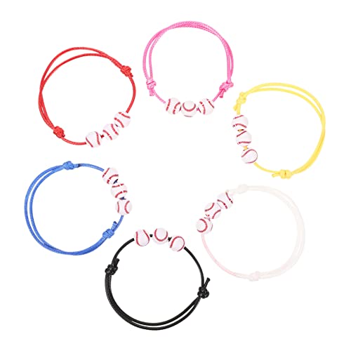 Kisangel 30 Stück Teiliges Baseball Armband Geflochtene Schnur Leichter Sportschmuck für Jungen und Mädchen Party Langlebiges Baseball Wristband mit Ball Anhängern von Kisangel