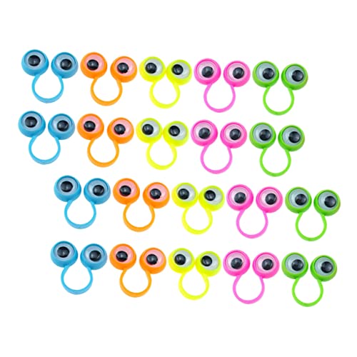 Kisangel 30 Stück Teiliges Finger mit Drehbarem Augendesign Verschleißfest Interaktiv für Kindergarten und Zuhause Lustiger Fingerspaß für Jungen und Mädchen Ostergeschenk von Kisangel