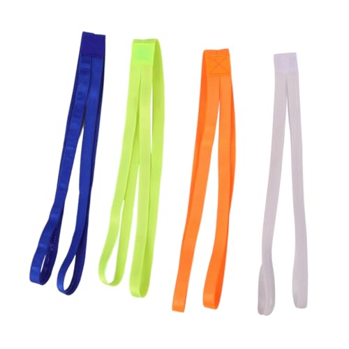 Kisangel 4 Stück Teiliges Elastisches Rutschfestes Sport haarband in Candy farben Weiß Orange Neon Gelb Blau Atmungsaktiv und Vielseitig für Yoga Laufen Fitness und Alltag Geeignet von Kisangel