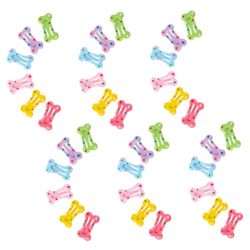 Kisangel 40 Stück Teiliges Mini Haarklammern für Junge Mädchen Bunte Candy Farben Knochenförmige Haarspangen zu Empfindlicher Kopfhaut Geeignet für Kleinkinder Neugeborene Alltag und Party von Kisangel