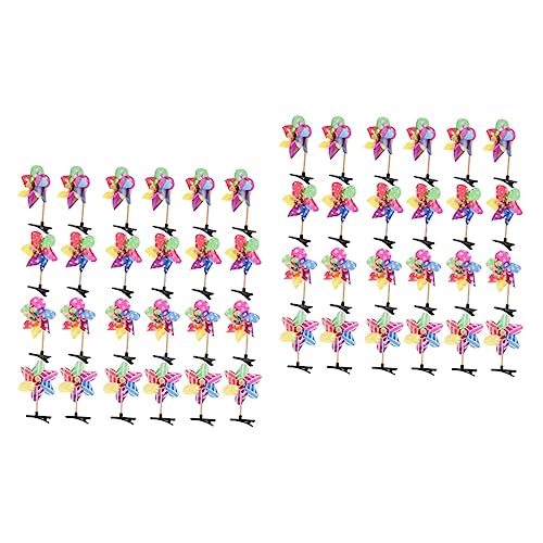 Kisangel 48 Stck Teiliges Windmühlen Haarspangen für Mädchen Robuste Duckbill Haarklammern Vielseitiger Haarschmuck für Alltag und Party Farbenfrohe Clips zum Fixieren und Stylen von Kisangel
