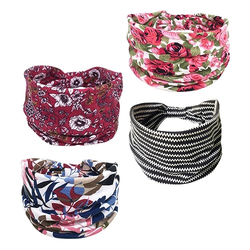 Kisangel 4stücke Elastische Sport Stirnbänder Für Herren Yoga Stirnband Bedrucktes Sport Kopfband Atmungsaktiv Und Geeignet Für Laufen Basketball Und von Kisangel