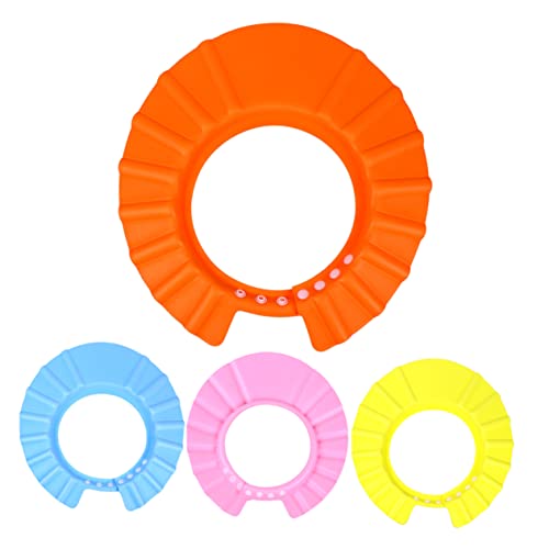 Kisangel 4stücke Wasserdichte Badekappe Für Junge Mädchen Eva-material Mit Cartoon-design Verstellbare Schnalle Dusch-shampoo-schutz Angenehm Zu Tragen von Kisangel