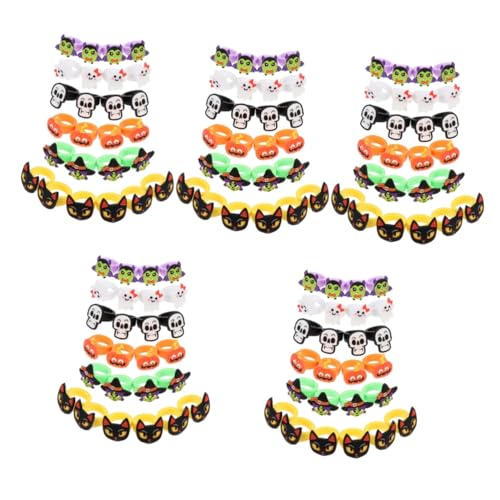 Kisangel 5 Sätze Halloween Ringe Pvc Cartoon Finger Für Partyaccessoires Für Halloween Feste Und Feiern 25 Stück * 5 von Kisangel