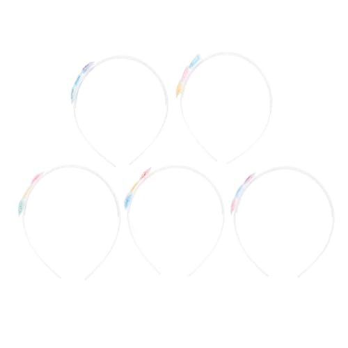 Kisangel 5stücke Herzförmige Cartoon Stirnbänder Für Junge Mädchen Transparente Haarhoops Quicksand Haarbänder Für Party Festtagsdekoration Valentinstagsparty von Kisangel