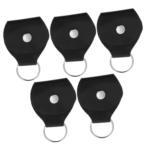 Kisangel 5 Stück PU Leder Plektrum Halter Teiliges Tragbare Gitarren Plektren Aufbewahrungstasche mit Schlüsselanhänger Praktischer Plectrum Organizer für Gitarre Ukulele Bass Robust und von Kisangel