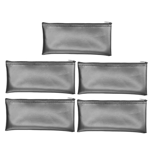 Kisangel 5 Teilige Mikrofontaschen Stilvolle Mikrofon Tragetasche Aus Pu Leder – Aufbewahrungstasche Für Drahtlose Mikrofone Und Kleine Gegenstände – Tragbarer Organizer von Kisangel