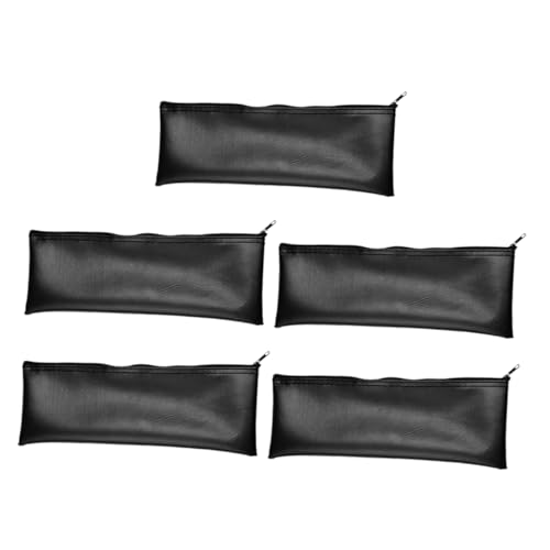 Kisangel 5 Teilige Mikrofontaschen Stilvolle Mikrofon Tragetasche Aus Pu Leder – Aufbewahrungstasche Für Drahtlose Mikrofone Und Kleine Gegenstände – Tragbarer Organizer von Kisangel