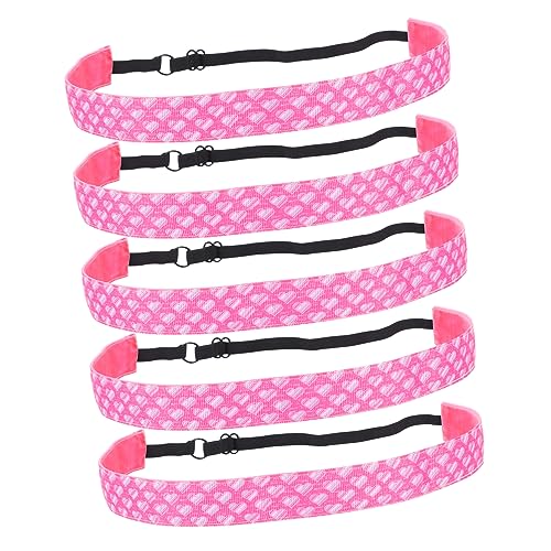 Kisangel 5st Elastisches Stirnband Diademe Für Mädchen Breite Kopfbedeckungen Verstellbare Stoffstirnbänder Nr Yoga-sportstirnband Zum Laufen Übungshaarband Flanell Fitness Mode Basketball von Kisangel