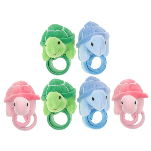 Kisangel 6 Stück Plüsch Schildkröten Slap Armbänder Party Mitgebsel Weiche Snap Bänder Leicht Tragbar Niedliche Tier Armband Dekoration von Kisangel