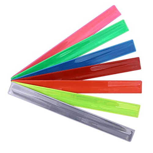 Kisangel 7 Stück Teiliges Reflektierendes PVC Wristband mit Flocking Seitenring Leuchtendes für Partys und Bühnenaufführungen Zufällige Farbe von Kisangel