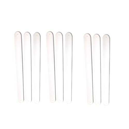 Kisangel 9 Stück Teiliges Silikon Slap Armband Weiß Elastische Hautfreundliche Klapparmbänder für Jungen Mädchen Abriebfest Hitzebeständig Partygeschenke für Geburtstage und Feiern von Kisangel