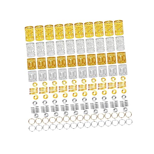 Kisangel 90 Stück Teiliges Metall Dreadlock Haarmanschetten Leichtes Hohles Design Modischer Loc Schmuck für Damen und Herren zum Flechten und Dekorieren von Haarsträhnen Robust und von Kisangel