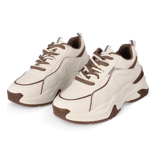 Kisangel Damen Sneakers aus Atmungsaktive Tennisschuhe Strapazierfähige Sportschuhe für Fitness Alltag und Outdoor Bequeme Turnschuhe in Khaki Kisangel Damen Sneakers aus Atmungsaktive Tennisschuhe Strapazierfähige Sportschuhe für Fitness Alltag und Outdoor Bequeme Turnschuhe in Khaki von Kisangel
