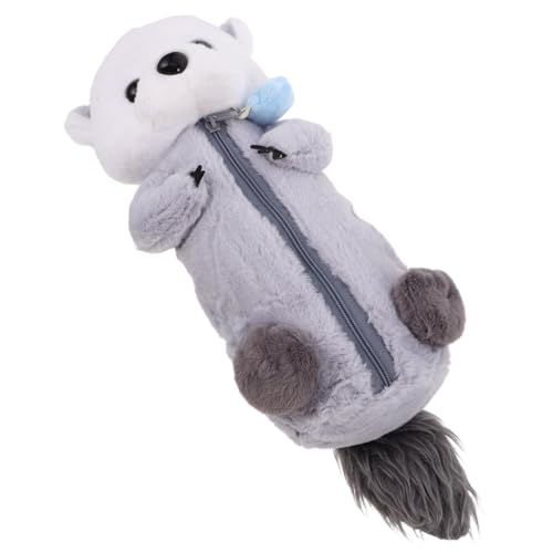 Kisangel Federmäppchen Für Mädchen Mit Otter-plüsch-Design Als Stiftetasche Für Schule Cartoon-federtasche in Tierform Zum Organisieren Von Schulsachen von Kisangel