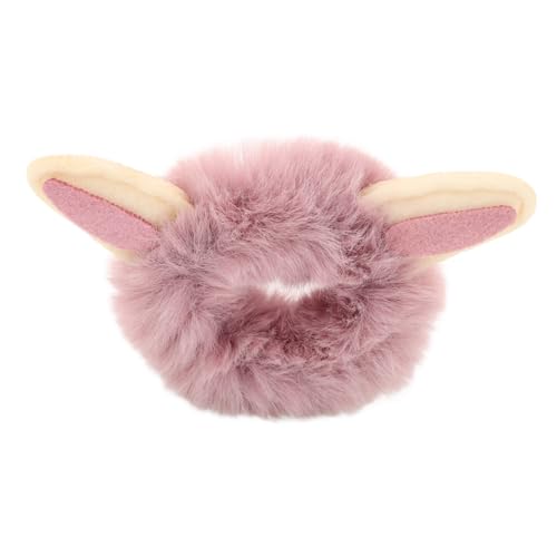 Kisangel Fluffy Haargummi mit Plüschfaktor Weicher Haarband Elastik für Mädchen und Frauen Niedlicher Cartoon Haarschmuck im Waldstil Vielseitiger Herbst Winter Haaraccessoire für Ponytail von Kisangel