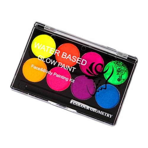 Kisangel Gesichts Und Körperbemalungsset Farben Fluoreszierende Wasserfarbe Für Kreative Kunstwerke Für Festivals Sportveranstaltungen Und Heimwerkerprojekte von Kisangel