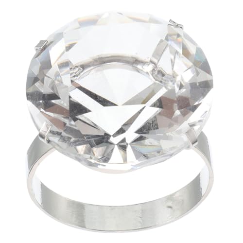 Kisangel Großer Dekoring mit Funkelndem Kristall Langlebiges Verlobungsring Dekoobjekt für Hochzeitsfeiern Transparentes Ring Accessoire für Fotoshootings und Partys von Kisangel