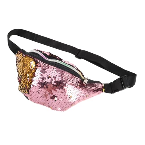 Kisangel Shiny Waist Bag Für Mädchen Verstellbare Bauchtasche Mit Glitzer Und Pailletten Süßes Design Für Sport Und Freizeit Vielseitige Umhängetasche Für Frauen Und Mädchen von Kisangel