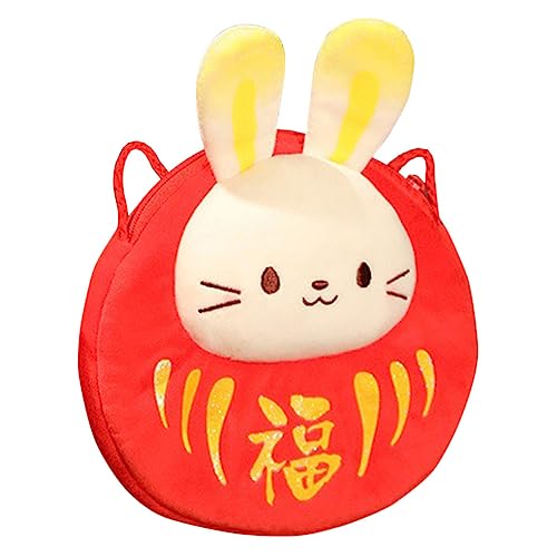 Kisangel Kaninchen Geldbörse Rote Mini-Geldbörse Plüsch roter Umschlag 2023 neues Jahr geldbörse portmonee Frühlings-Neujahrs-Geldbeutel frühlingsfest Paket PP Baumwolle von Kisangel