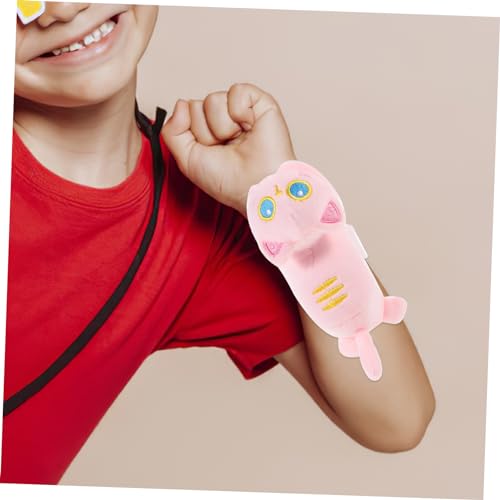 Kisangel Katzenmotiv Plüsch Klapparmband Weiches und Leichtes Slap Armband für Partys Halloween und Geburtstagsfeiern Angenehmes Tragegefühl und Dekoratives Design von Kisangel