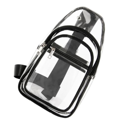 Kisangel Kleine PVC Umhängetasche Damen Transparent Brustbeutel Tragbar für Sport Alltag Reisen Robuste Klare Crossbody Bag mit Passender Kapazität für Handy Lippenstift und Kleine von Kisangel