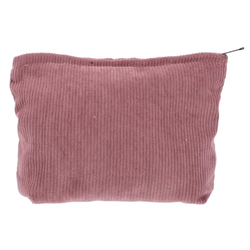 Kisangel Kulturtasche Aus Cord Für Frauen Stilvolle Tragbare Kosmetiktasche Mit Ausreichend Platz Für Make-up Lippenstifte Und Handy Für Reisen Und Alltag Schickem Rosé von Kisangel