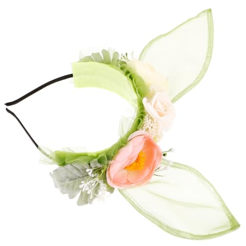 Kisangel Niedlicher Hasenohren Haarreif Grün Märchenhaftes Design für Teenager Mädchen Bequemes Cosplay Accessoire Robustes Stirnband für Party Fotoshooting und Kostümierung von Kisangel