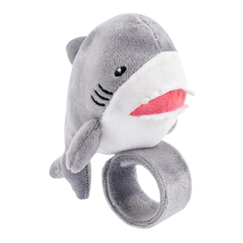 Kisangel Plüsch Shark Slap Bracelet für Weiches Graues Kuscheltier Armband mit Niedlichem Design Bequemes Schnapparmband für Jungen und Mädchen zu Geburtstag und Weihnachten von Kisangel