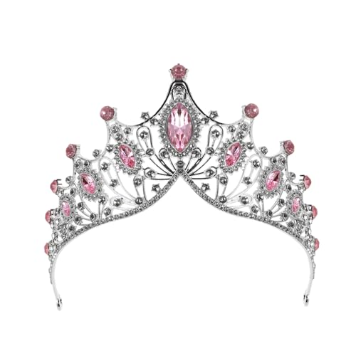 Kisangel Prinzessinnen Tiara Stirnband mit Funkelnden Strasssteinen Silbernes Braut haaraccessoire Eleganter Kopfschmuck für Hochzeit Geburtstag und Festliche Anlässe von Kisangel
