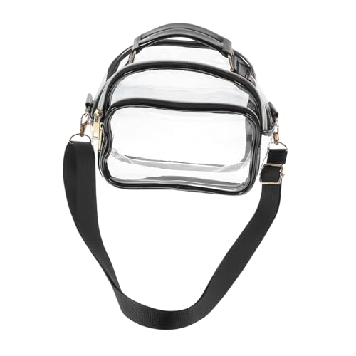 Kisangel Transparente Crossbody Umhängetasche Damen PVC Schultertasche Klein mit Reißverschluss Praktische Transparente Handtasche für Alltag Shopping Party Vielseitig Zufällige Farbe von Kisangel