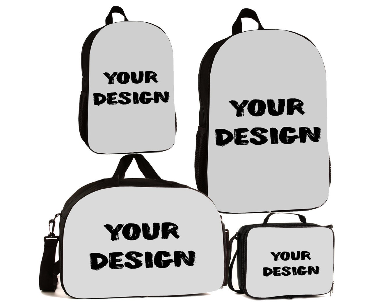 Personalisierte Vollfarb Kinder Rucksäcke/Lunch Bag Seesack - Laden Sie Ihr Design Hoch von KishKesh