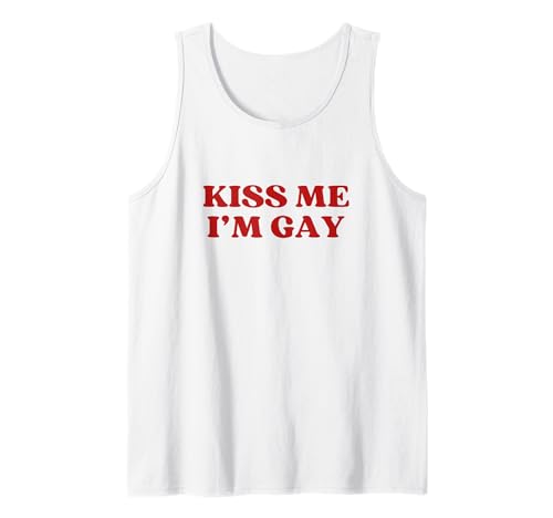 Herren Kiss Me I'm Gay Y2k Aesthetic Trendy Funny LGBT Gay Tank Top von Kiss Me I'm Gay Outfit