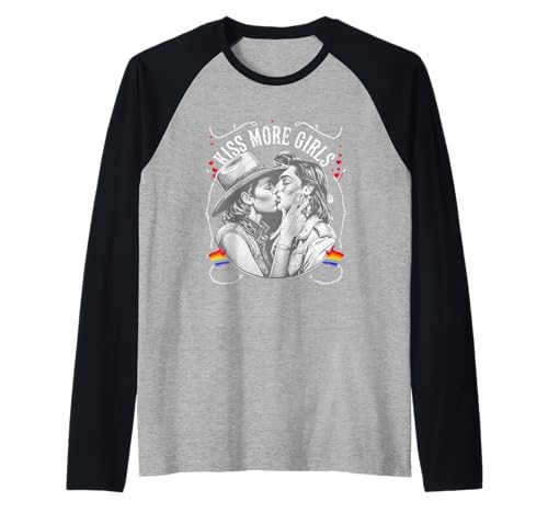 Kiss More Girls Lesben Cowgirls Kissing LGBT Pride Adult Raglan Kiss More Girls Lesben Cowgirls Kissing LGBT Pride Adult Raglan von Kiss More Girls Lesbians Cowgirls Kissing