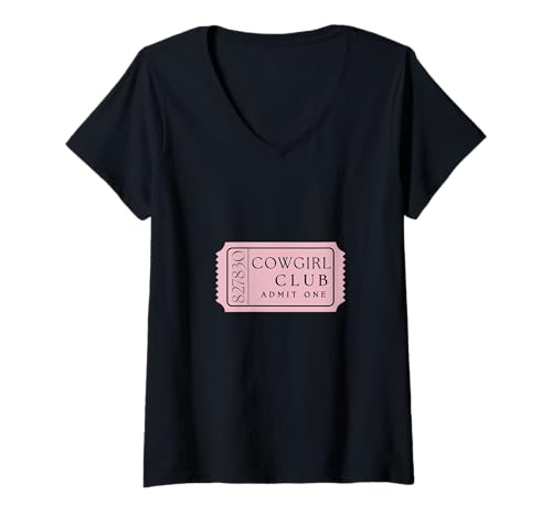 Damen Cowgirl Club//Rodeoticket//Let's Go Cowgirls//Country T-Shirt mit V-Ausschnitt Damen Cowgirl Club//Rodeoticket//Let's Go Cowgirls//Country T-Shirt mit V-Ausschnitt von Kiss My Boots