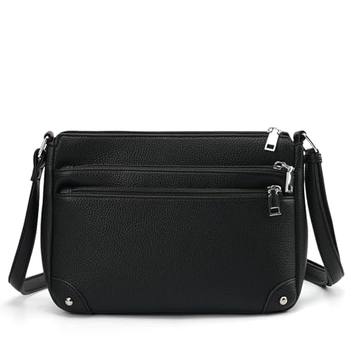 Kiss Sea Damen-Umhängetasche, PU-Leder, verstellbarer Riemen, Geldbörse, mittelgroß, mehrere Taschen, Schultertasche für Damen, sicherer Reißverschluss, Arbeitstasche Kiss Sea Damen-Umhängetasche, PU-Leder, verstellbarer Riemen, Geldbörse, mittelgroß, mehrere Taschen, Schultertasche für Damen, sicherer Reißverschluss, Arbeitstasche von Kiss Sea