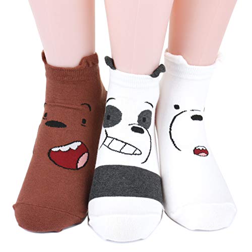 We Bare Bears socks Women's Socks 3 pairs (Grizzly,Panda,Ice Bear) 02 - Made in Korea von Kiss socks