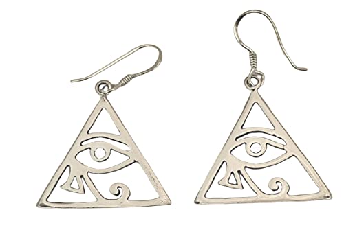 Auge des Horus Ohrringe aus 925 Sterling Silber, Nr. 15 von Kiss of Leather