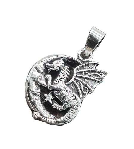 Kiss of Leather Anhänger Drache im Mond aus 925 Sterling Silber Si. 469 von Kiss of Leather